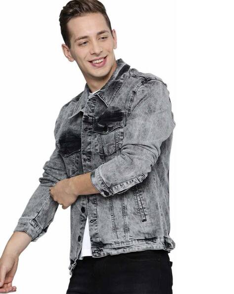 doublet ACID WASH DENIM JACKET GREY S