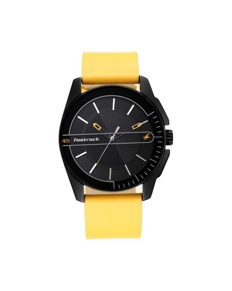 fastrack watch yellow