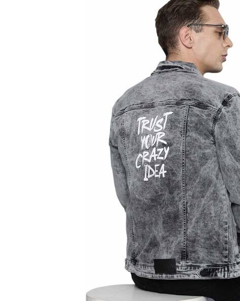 doublet ACID WASH DENIM JACKET GREY S