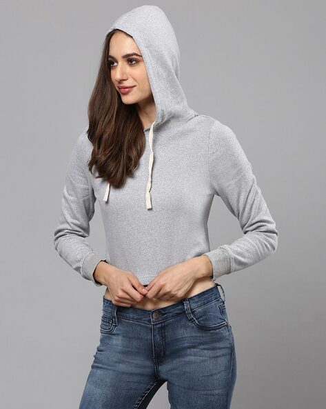 Grey ripped outlet hoodie