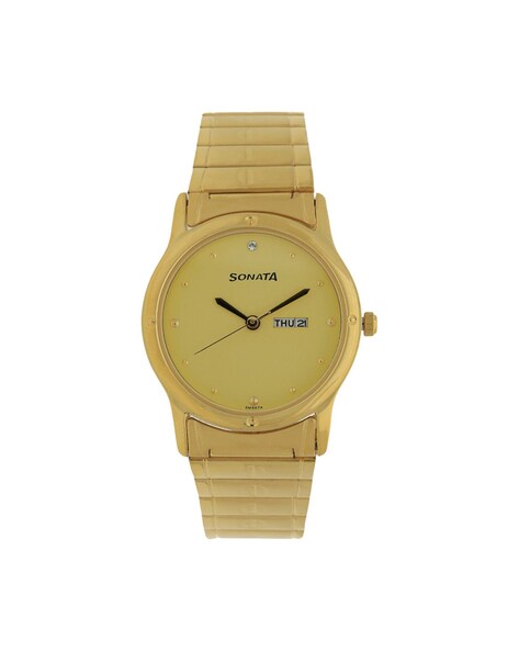 Sonata watch price golden colour hot sale