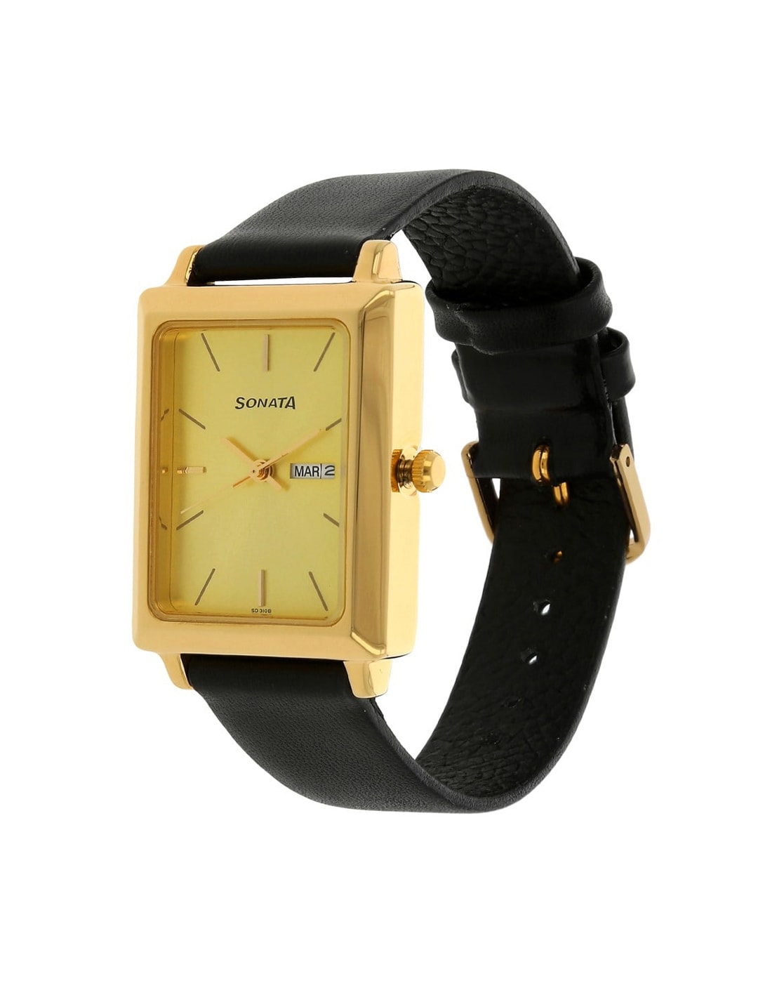Rectangular Sonata Black Dial Black Leather Strap Watch, Model Name/Number:  NP7080SL02 at Rs 1499/piece in New Delhi