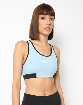 Buy SHAPERX Strappy Sports Bra for Women, Yoga Bra, Padded Medium Support  Running Bras Workout Bras Athletic Bras (L, Sky Blue) Online at Best Prices  in India - JioMart.