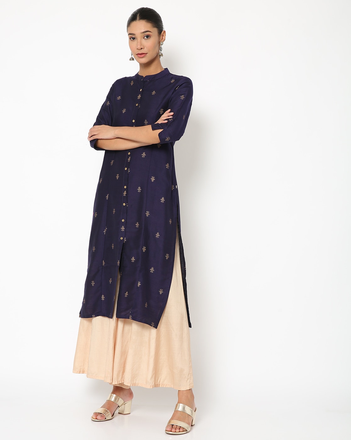 Avaasa Indian Kurta Dress And Chudidar Leggings Blue Size M - $50 - From  Minimal