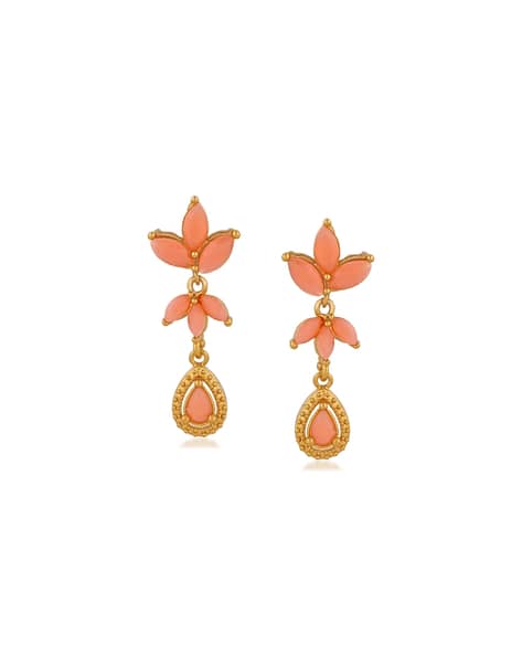 MAHI Gold-Plated Crystals Danglers