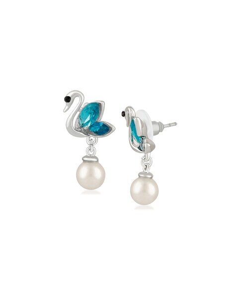 Swarovski duck earrings