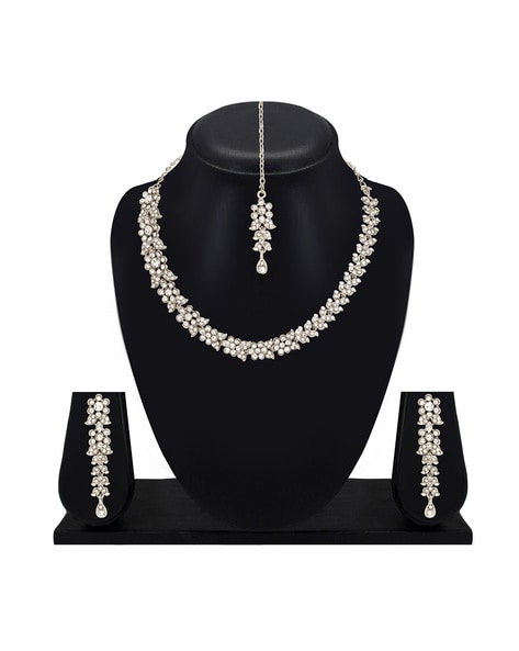 alloy rhodium jewelry set