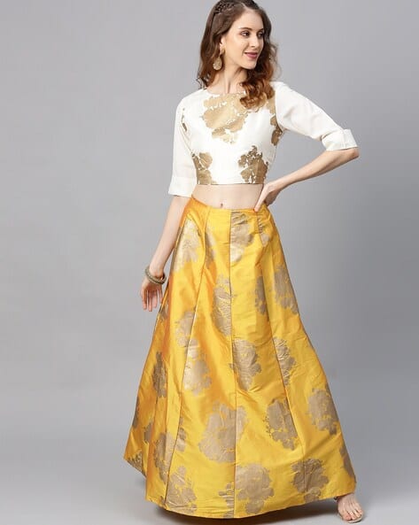 Foil Print Lehenga Choli Set