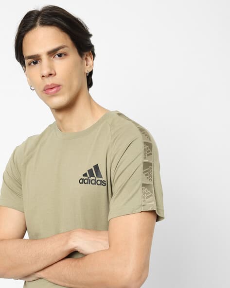 Crew-Neck T-shirt with Raglan Sleeves