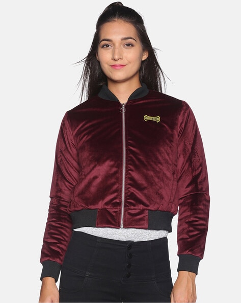 Velvet discount zip jacket