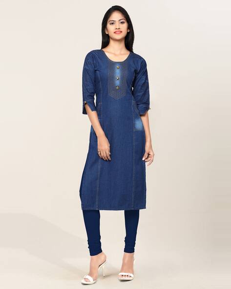 Buy Blue Kurtas for Women by LYMI LABEL 