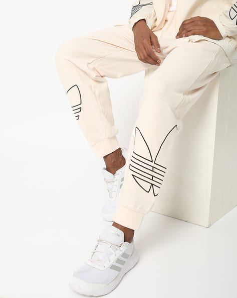 Logo Print Track Pants with Elasticated Waist
