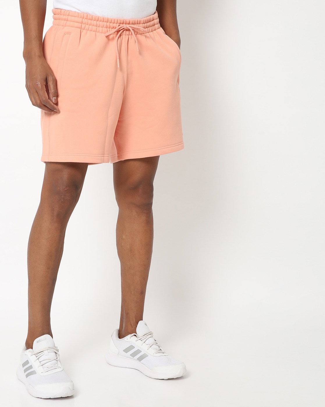 peach adidas shorts