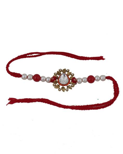 Lucky Jewellery 18 K Gold-Plated Rakhi