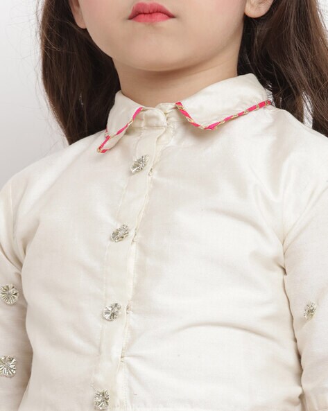 Buy Cream Ethnic Wear Sets for Girls by Bitiya By Bhama Online 