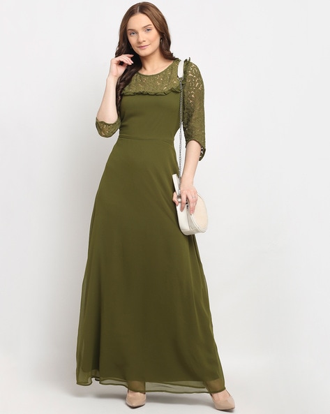Vacation Dress in Olive Green | Retro Dress – Vixen by Micheline Pitt
