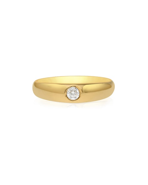 Plain gold shop diamond ring