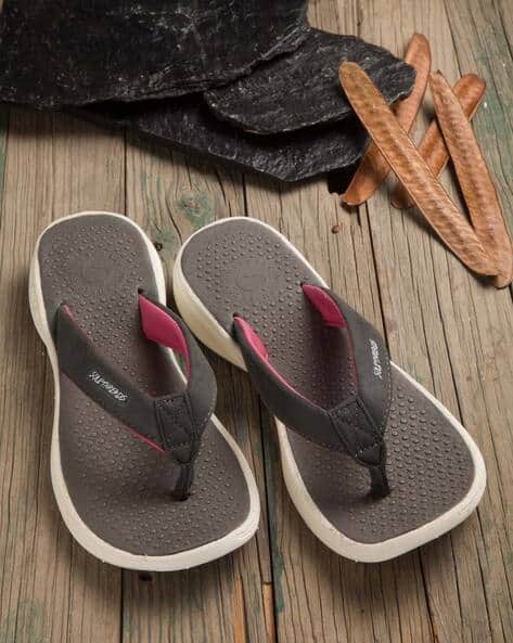 Buy Grey Flip Flop \u0026 Slippers for Women by SOLETHREADS Online | Ajio.com