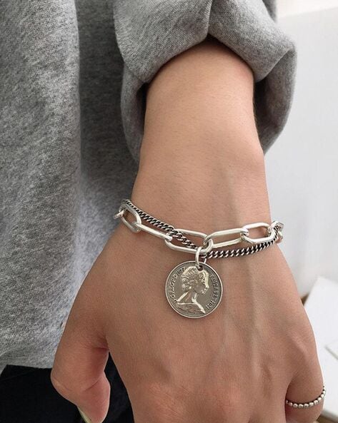Buy Silver Cross Chain Bracelet, Religious, Oxidized Christian Jewelry,  Mens Sterling Silver Bracelet, Men's Religious Bracelet Online in India -  Etsy
