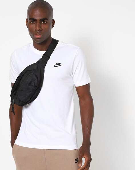Crew-Neck T-shirt with Placement Brand Logo