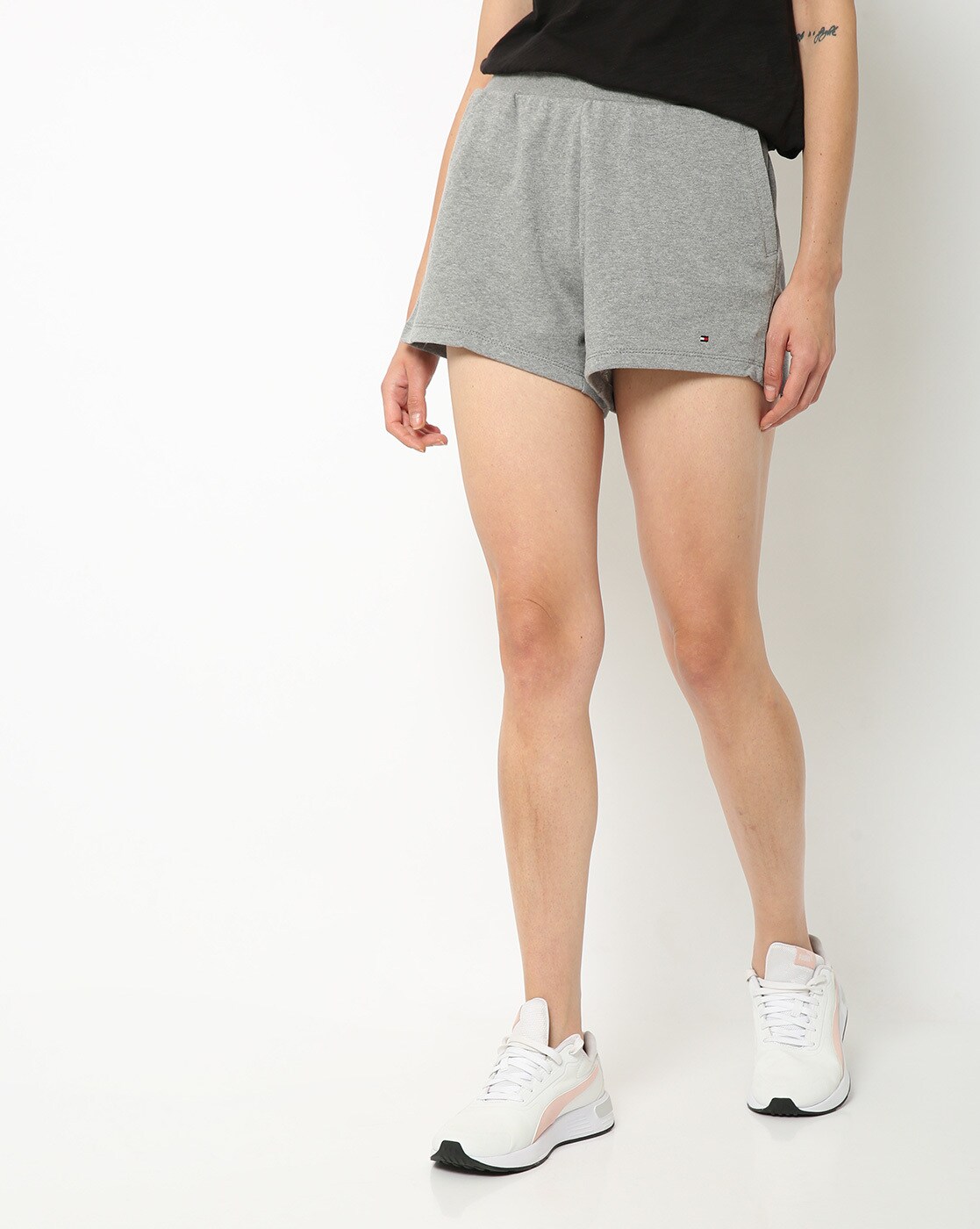 tommy hilfiger grey shorts womens