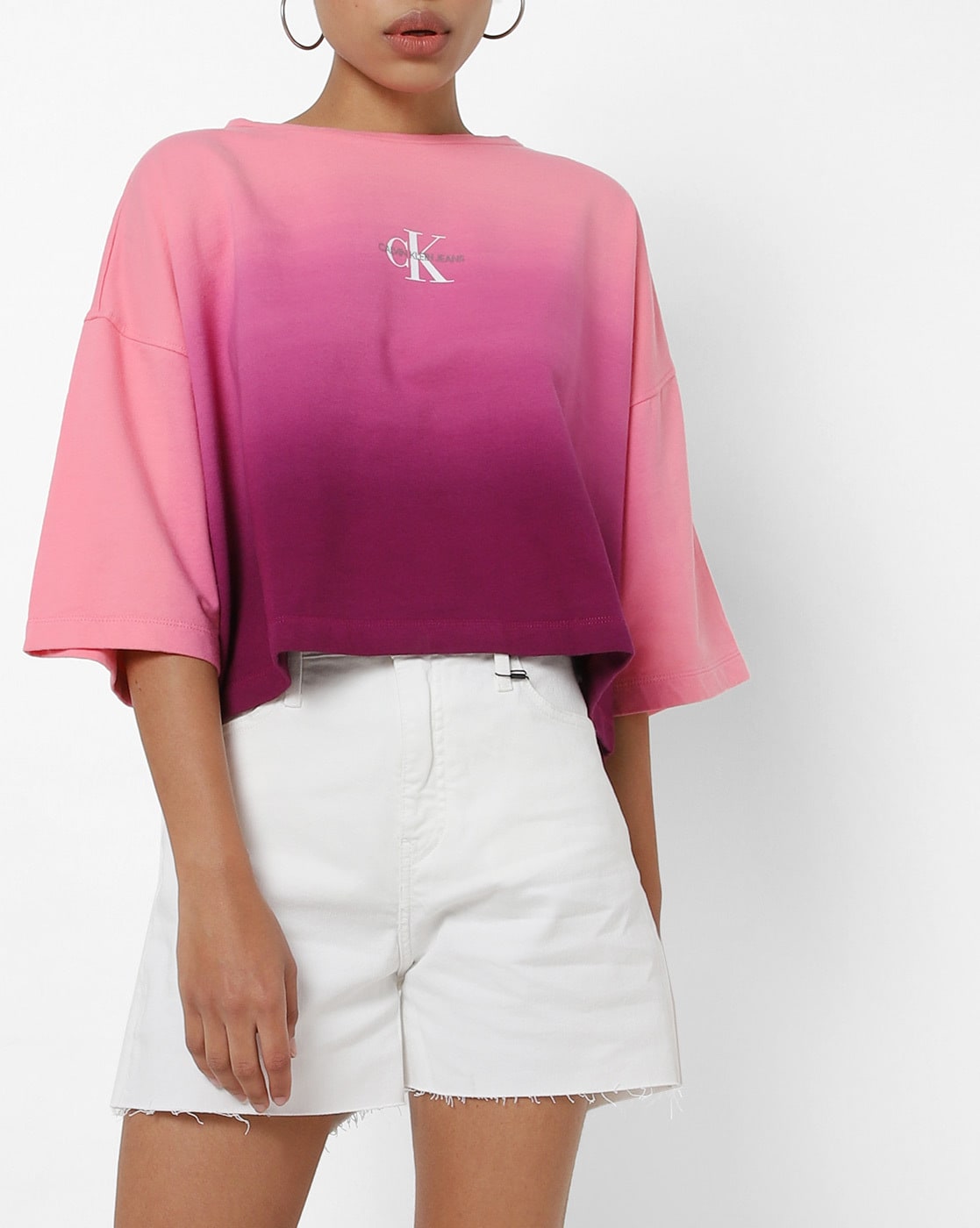 Calvin klein pink outlet crop top