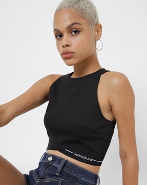 Buy Black Tops for Women by Calvin Klein Jeans Online