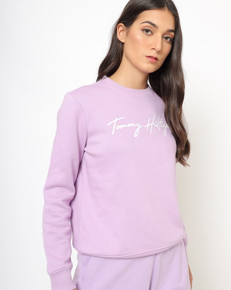 Purple tommy deals hilfiger sweatshirt