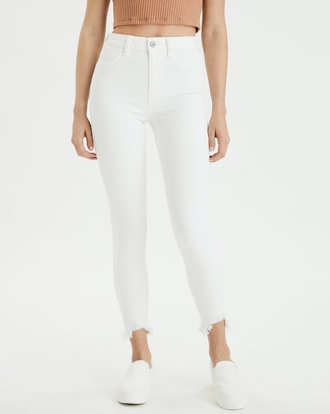 American Eagle Skinny Women White Jeans - Buy American Eagle