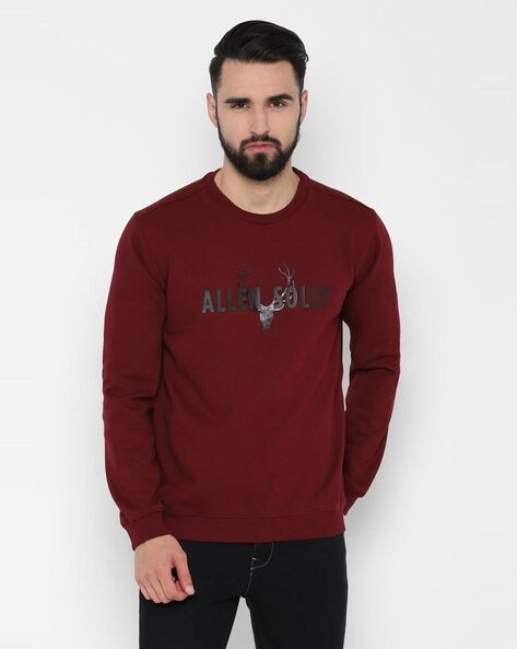 Allen solly outlet maroon sweatshirt