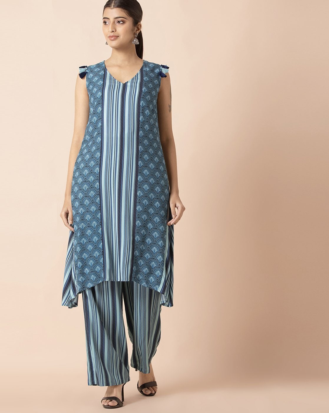 indya blue kurta