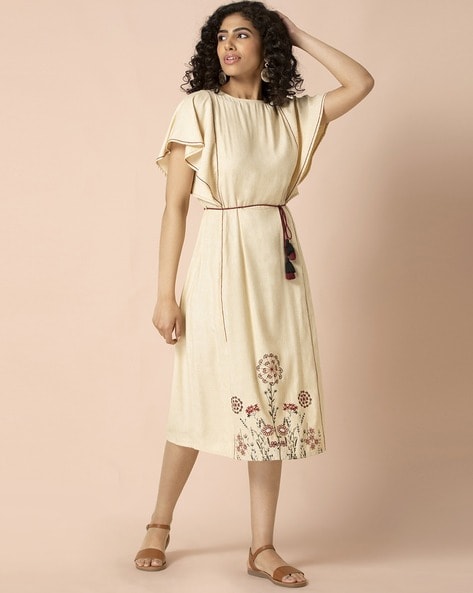 Buy Beige Dresses & Gowns for Women by Indya Online | Ajio.com