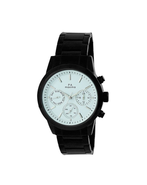 Pa Maxima Men 47341CAGB Analogue Wrist Watch with Metallic Strap