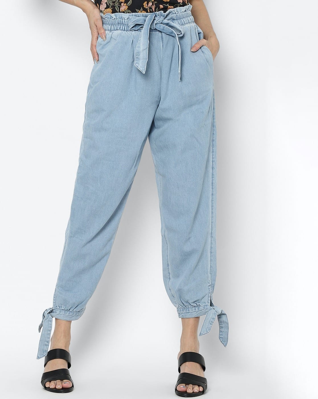 Buy Blue Trousers Pants for Women by AMERICAN EAGLE Online