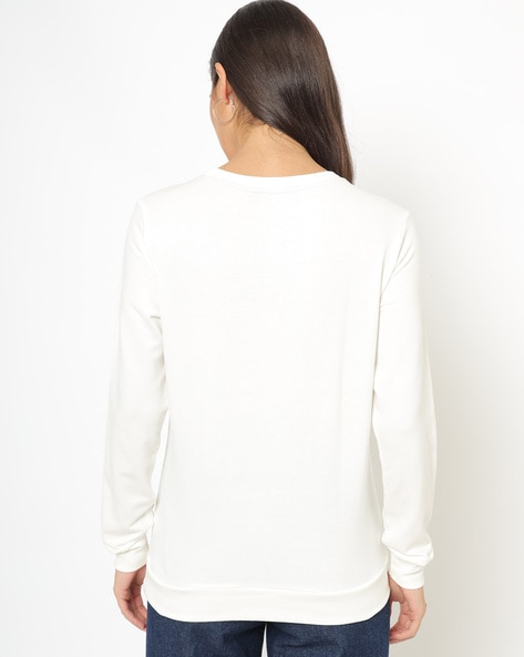 Round-Neck Sweatshirt with Placement Print