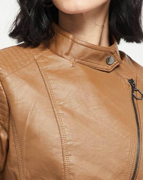 Max Mara Leisure Nepal women's leather-look jacket Black | Caposerio.com