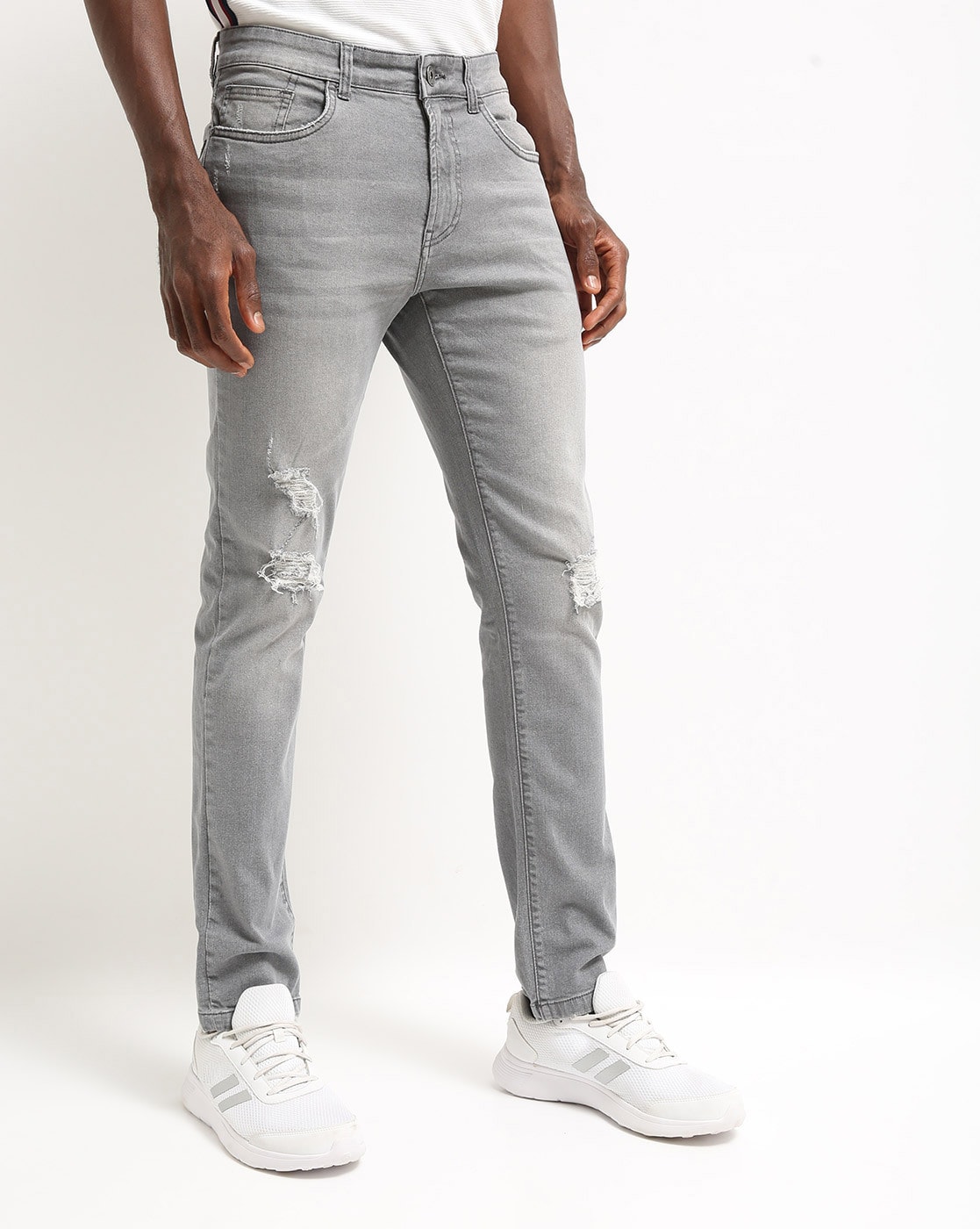 Buy Grey Jeans for Men by Altheory by AZORTE Online Ajio