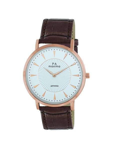 Maxima leather online watch