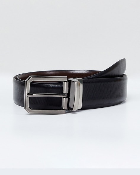 Braided Leather Belt with Buckle Closure