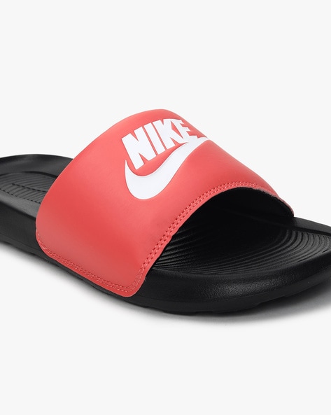 Pink and orange nike slides new arrivals