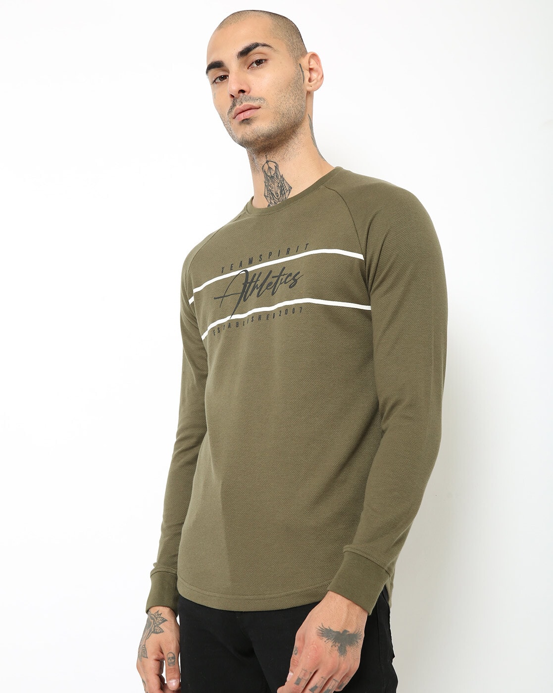 Buy Olive Green Tshirts for Men by Teamspirit Online