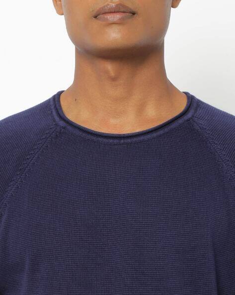 Round-Neck Pullover with Raglan Sleeve view 3