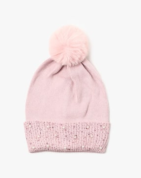 pom pom cap for ladies