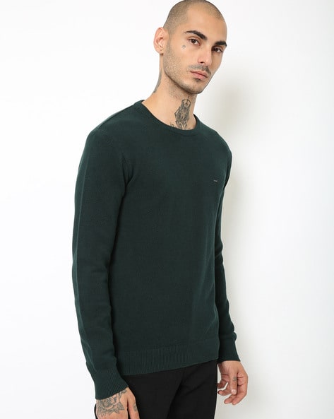 Knitted Crew-Neck Pullover