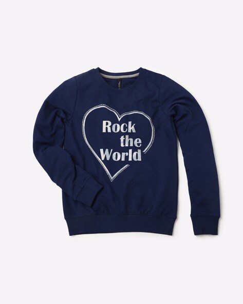 girls navy blue sweatshirt