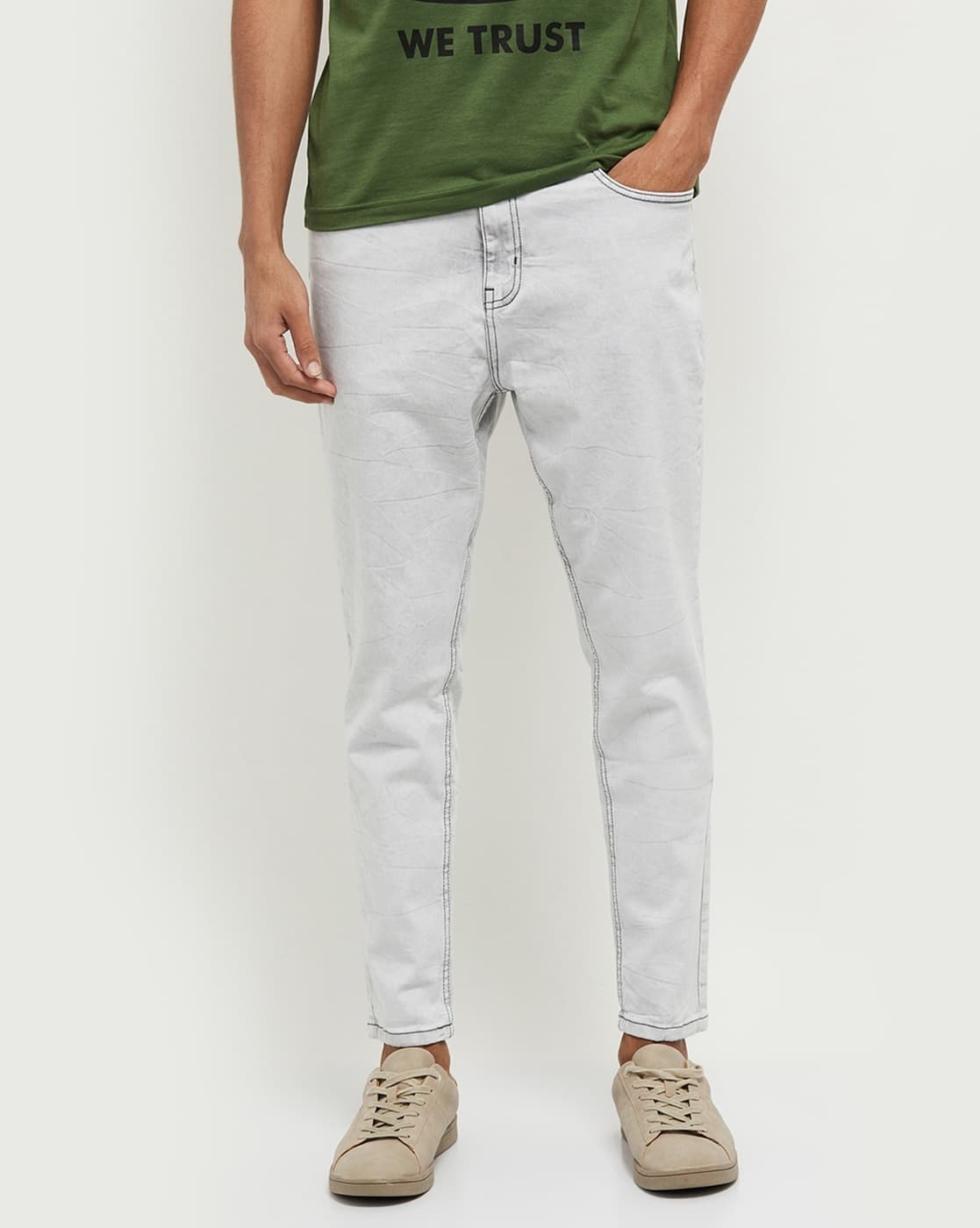 Buy Grey Jeans for Men by max Online 