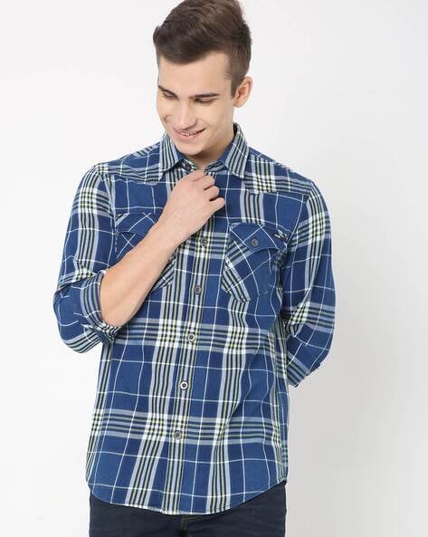 Gas Kant Checked Slim Fit Shirt