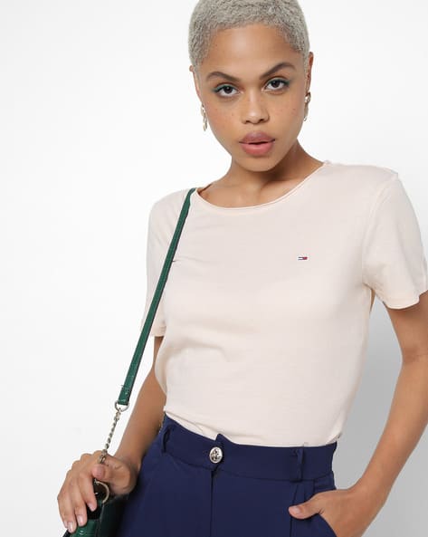 tommy hilfiger beige t shirt