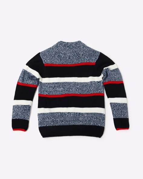 Striped High-Neck Sweater view 3