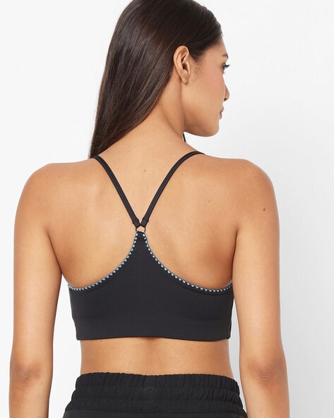 Padded Non-Wired Sports Bra with Adjustable Straps